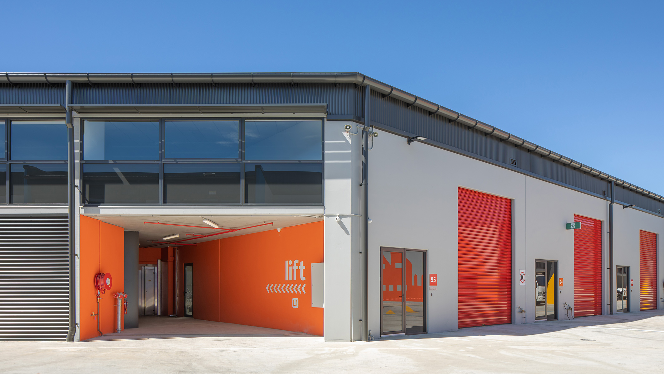 Way to lift for Kingsgrove Connect Warehouse